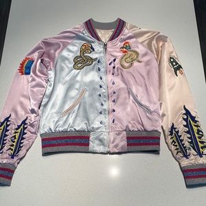 Diesel Womens Reversible Embroidered Bomber Jacket